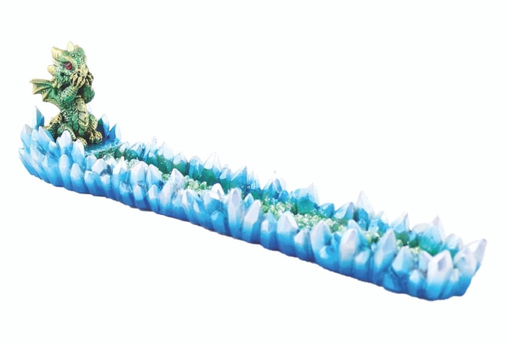 10.5″ Playful Green Dragon Incense Burner