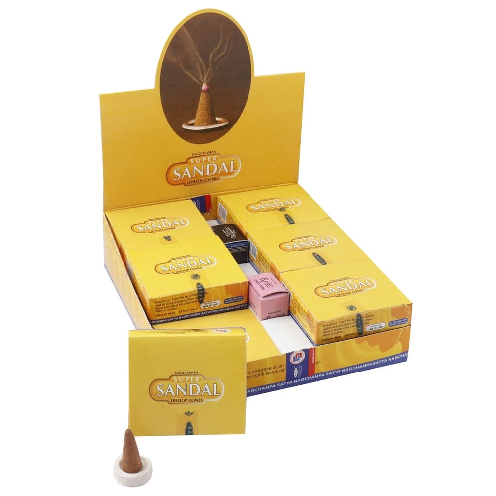 Satya Sandal Dhoop Cones (Pack of 12) (51187)