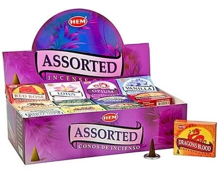 HEM Assorted Incense Cone Display (Pack of 48)