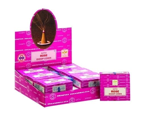 Satya Rose Dhoop Cones (Pack of 12) (51186)