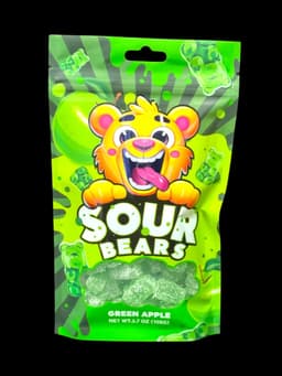 Sour Bears Green Apple Flavor Candy (3.7oz)