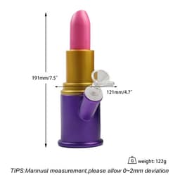 H490 - 7.5" Lipstick Water Pipe