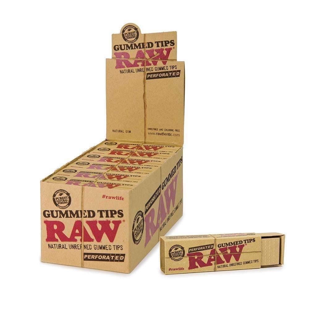 RAW GUMMED TIPS PERFORATED (24CT)
