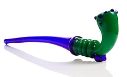 H124 - 12" Colorful Swirl Dotted Ring Design Hand Pipe (Pack of 3) (Unit Cost $9.99)