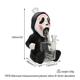 H418 - 9.8" Deadly Ghost Water Pipe