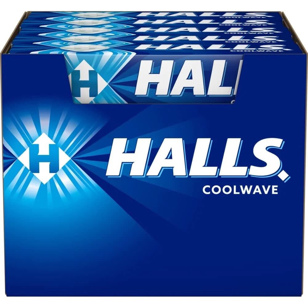 Halls Cough Drops 9CT Cool Wave Menthol UK (20CT) (Unit Price $0.59)