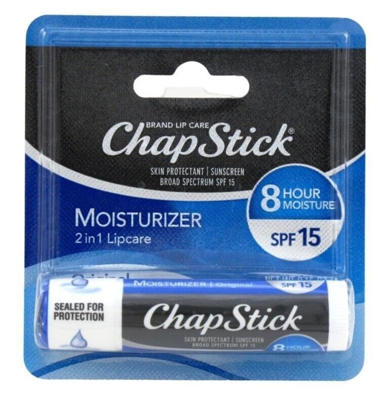 Chapstick Moisturiser 2in1 Lip Balm (12ct) (ORIGINAL)