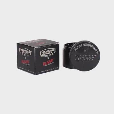 Hammer Craft x RAW 2.2in 4pc Grinder (Black)