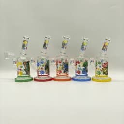 F15 - 7” Glow in the Dark Leaf Design Water Pipe