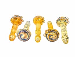 H88 - 4" Gold Worm Hand Pipe (Pack of 5) (Unit Cost $5.99) 10065