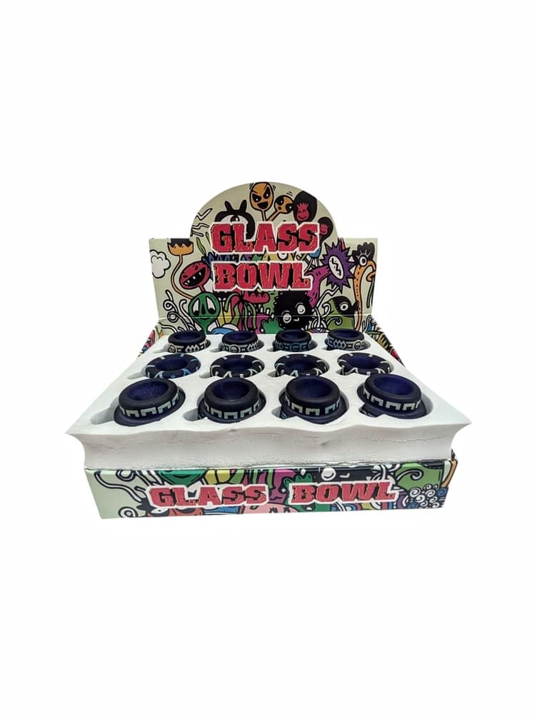 (01135) Glass Bowl Tribal Desing alternate view