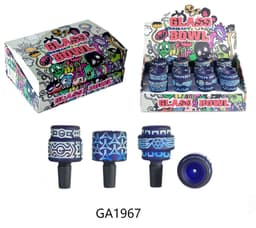 (01135) Glass Bowl Tribal Desing