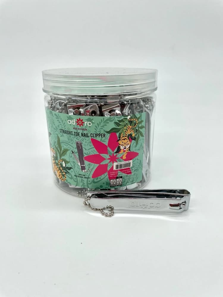 Adoro Nail Clipper 1ct Straight Toe Nail Jar (36ct) (Unit Cost $0.52)