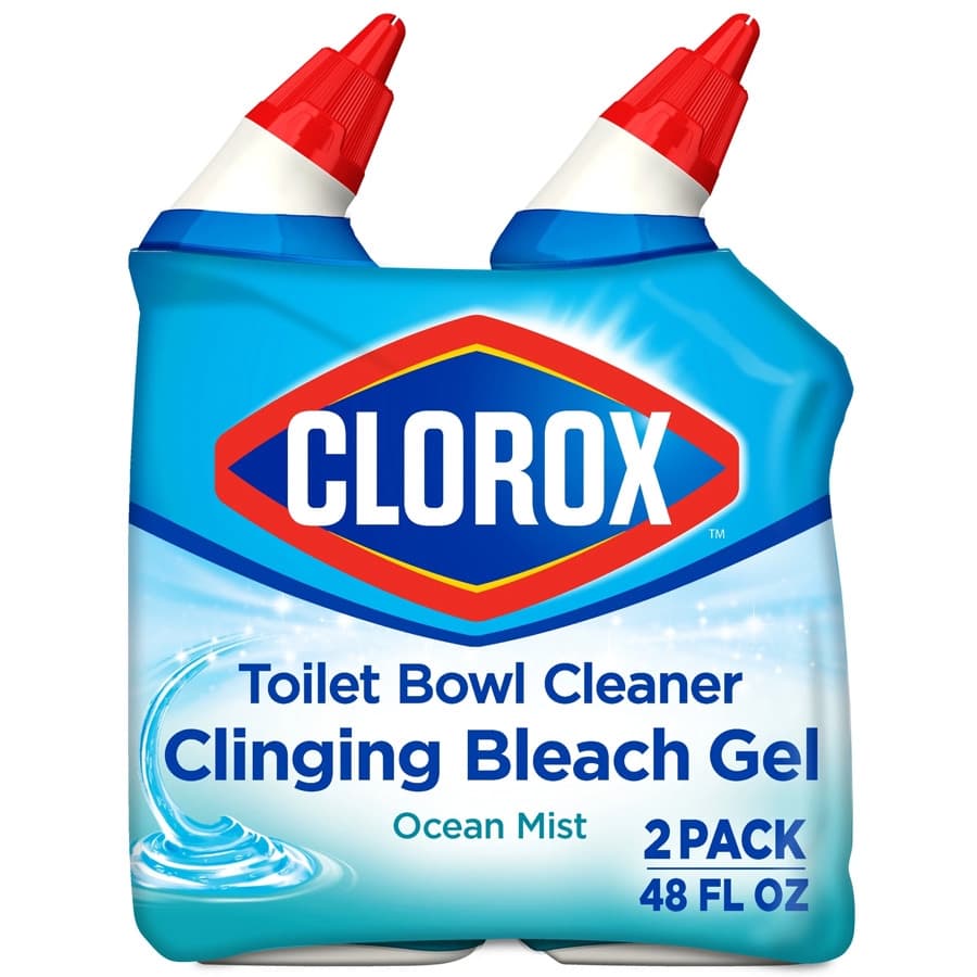 Clorox Toilet Bowl Cleaner 24oz 2PK Clinging Bleach Gel Ocean Mist (2ct) (Unit Cost $2.99)