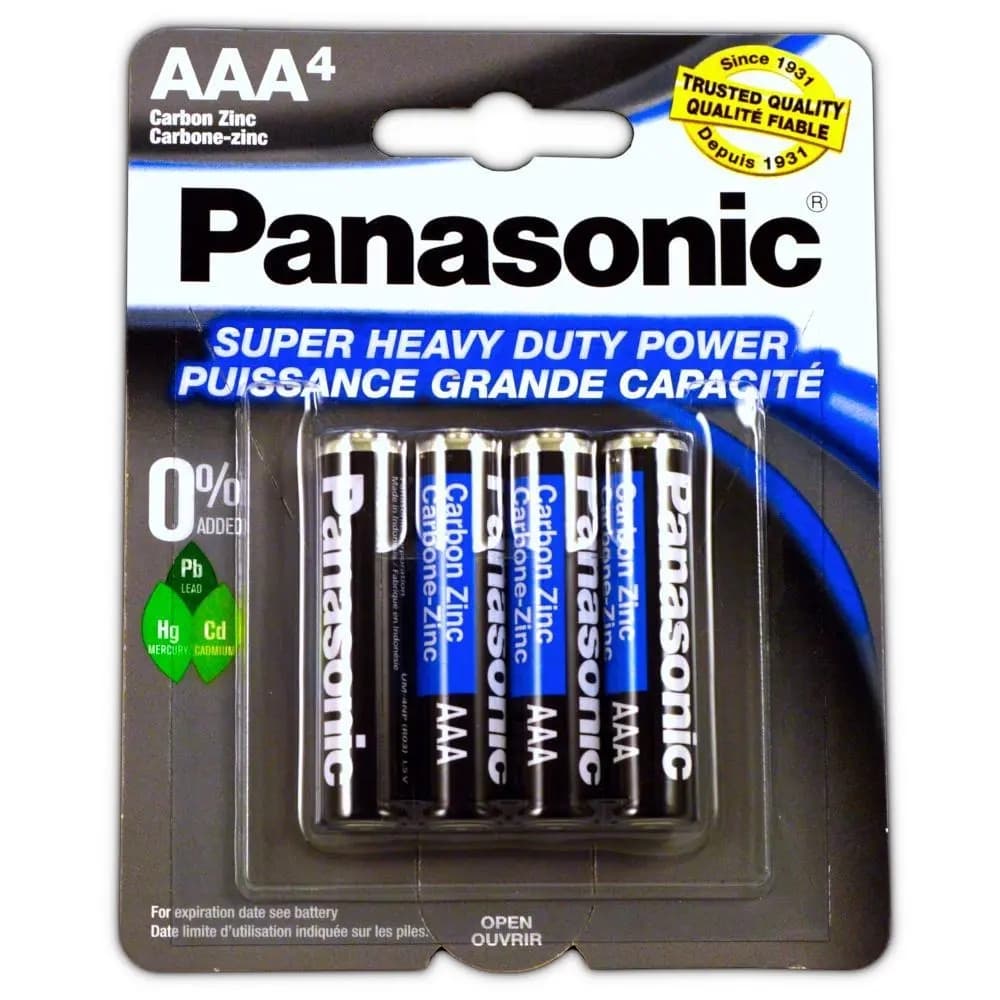 Panasonic Batteries AA4 Super Heavy Duty (12ct) (Unit Cost $0.66)