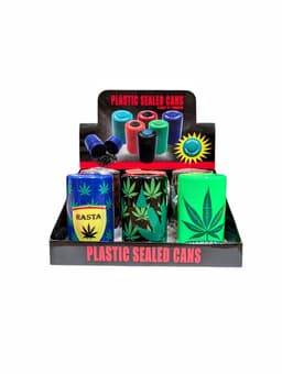 Plastic Sealed Cans Leave Desing (Pack of 6)