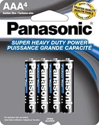 Panasonic Batteries AAA4 Super Heavy Duty (12ct) (Unit Cost $0.66)