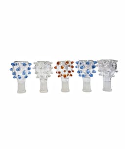 BL73 - 14MM Female Flower Beads Glass Screen Bowls (Pack of 5) (Unit Cost $2.99)