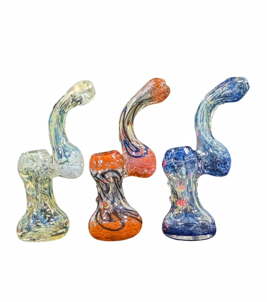 BUB36 - 6.5" Slime Swirl Dotted Bubbler (Pack of 3) (Unit Cost $5.99)