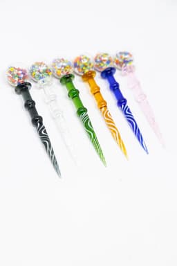 DB53 - Glass Confetti Dabber Tool W/Clear Top  (PACK  OF 5) (Unit Cost $3.99)
