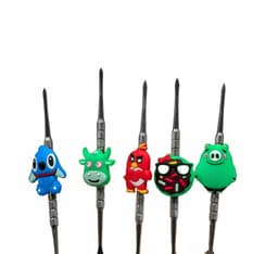 DB67 - Assorted Silicone Charcater Dabber Tool (Pack of 5) (Unit Cost $1.99)