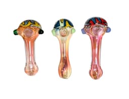 H136 - 4" Wigwag Fumed Hand Pipe (Pack of 3) (Unit Cost $7.99)