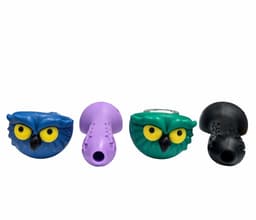 SHP18 - Owl Silicone Handpipe With Screen (Pack Of 5) (Unit Cost $3.99)