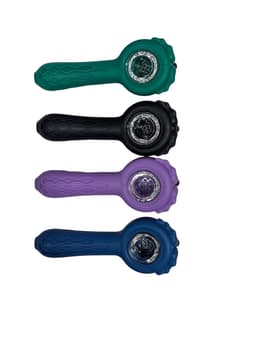 SHP18 - Owl Silicone Handpipe With Screen (Pack Of 5) (Unit Cost $3.99)