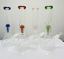 B12 - 11" Tree Perc Colored Water Pipe