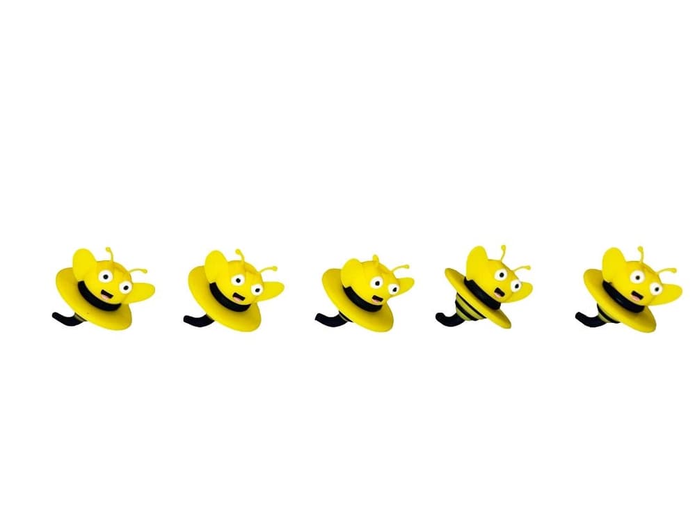 CC114 -  Silicone Bumble Bee Carb Caps (Pack of 5) (Unit Cost $1.99)