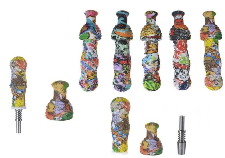 NC9 - Silicone Body Designed Nectar Collector with 10MM Ceramic Tip (18009) (Pack of 5) alternate view