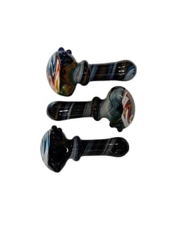 H103 - 4" Swirl Wigwag Hand Pipe (Pack of 3) (Unit Cost $7.99)