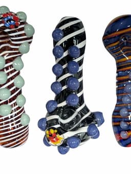 H91 - 4" Swirl Tentacle Hand Pipe (Pack of 3) (Unit Cost $8.99)