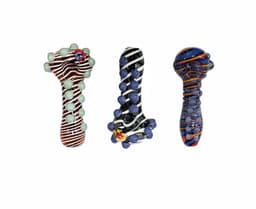 H91 - 4" Swirl Tentacle Hand Pipe (Pack of 3) (Unit Cost $8.99)
