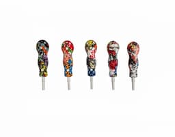 NC9 - Silicone Body Designed Nectar Collector with 10MM Ceramic Tip (18009) (Pack of 5)