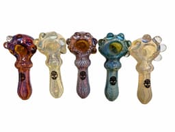 TXH3 - Mini 4" Toxic Skull Hand Pipe (PACK OF 3)