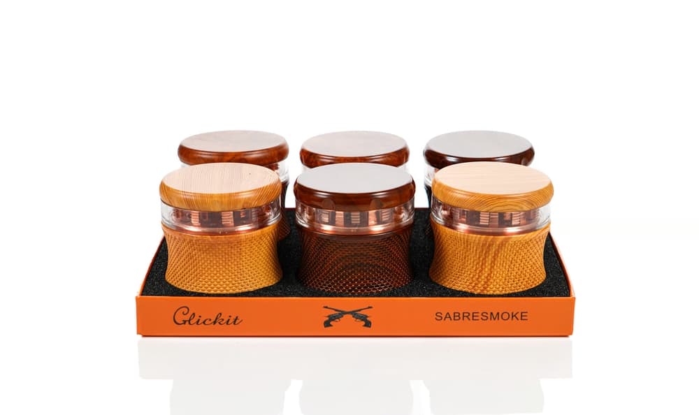 MG008- 2.5″ Wooden Finish Design Grinder (Display of 6)