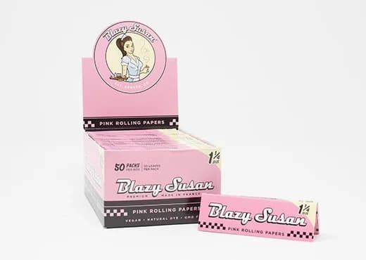 BLAZY SUSAN 1 -1/4 PINK ROLLING PAPERS (50 Pack)