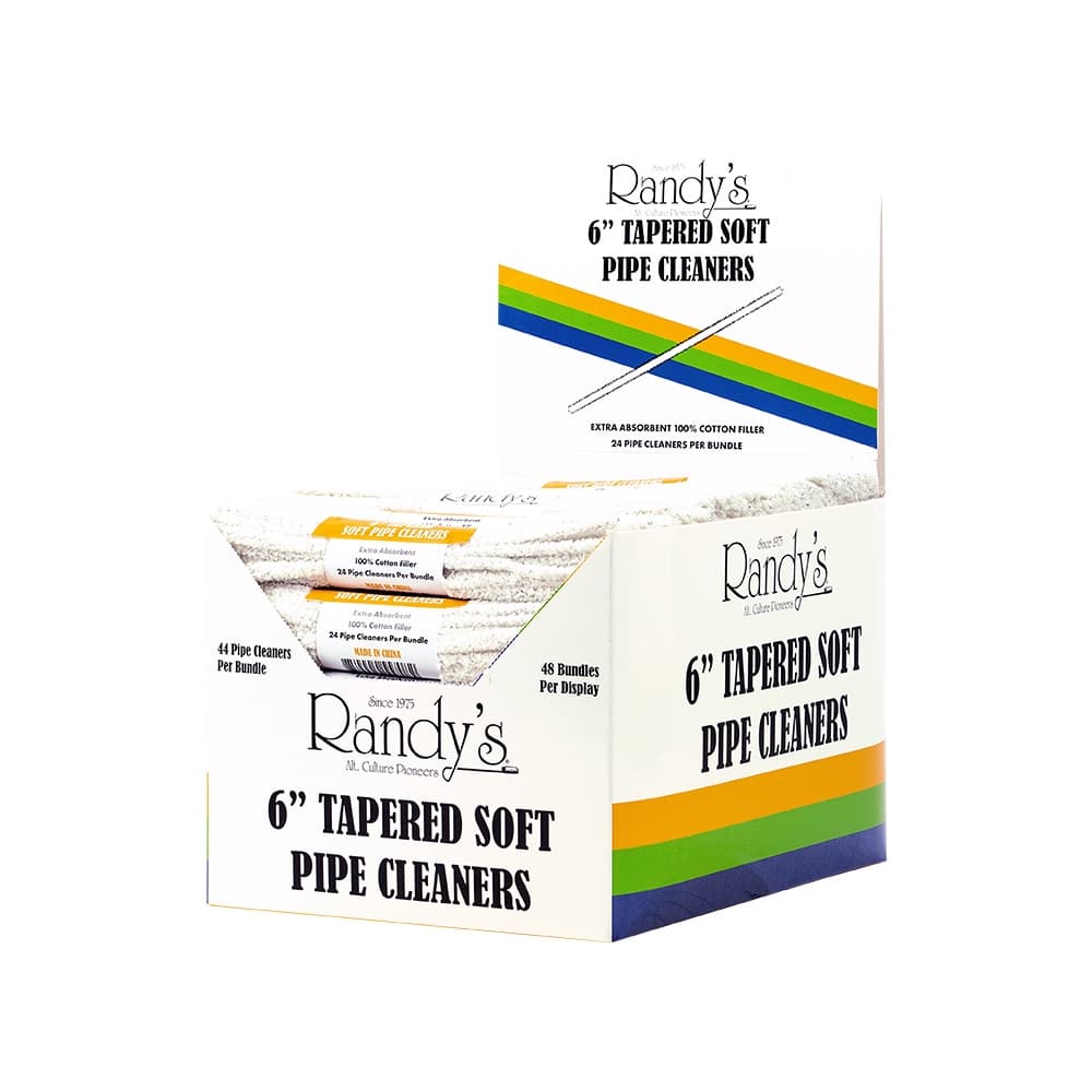 RANDY'S 6" TAPERED BRISTLE PIPE CLEANERS (48CT)