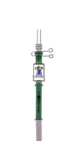 TXNC24- Toxic Dotted Mushroom Nectar Collector Straw W/ Quartz Tip + Metal Clip (Pack of 5)