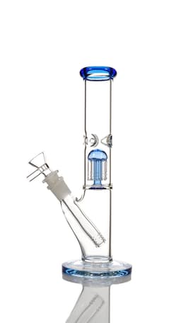 B38 - 10" Assorted Colors 3.8MM Thickness Tree Perc Straightshooter Water Pipe