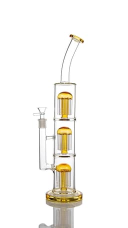 B35 - 13" Assorted Colors 3 Layered Mushroom Perc Rig
