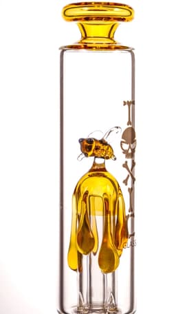 TXNC44 - 6" Toxic Honeybee Drizzle Nectar Collector