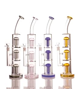 B35 - 13" Assorted Colors 3 Layered Mushroom Perc Rig