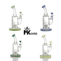 MK67 - MK100 9″ Sandblasted Diamond Matrix Perc Rig