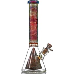 MK198 – MK100 14″ Electroplated Engraved Pyramid Art Beaker