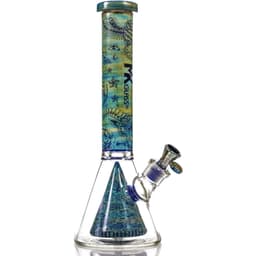 MK198 – MK100 14″ Electroplated Engraved Pyramid Art Beaker