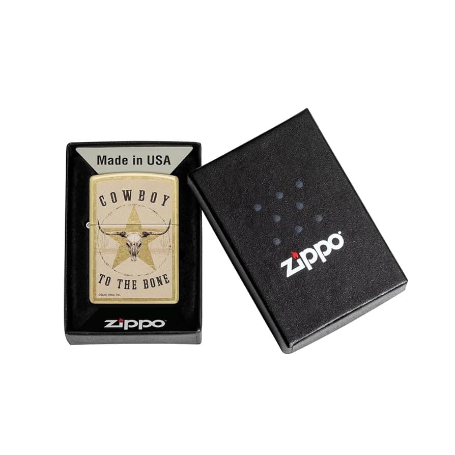 (48937) ZIPPO BUCK WEAR COWBOY TO THE BONE