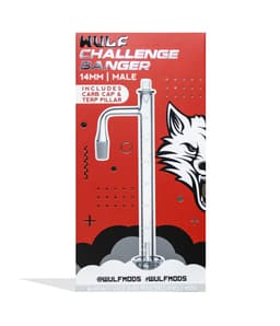 Wulf Challenge Banger 8" 14MM Male Includes Carb Cap &amp; Terp Pillar