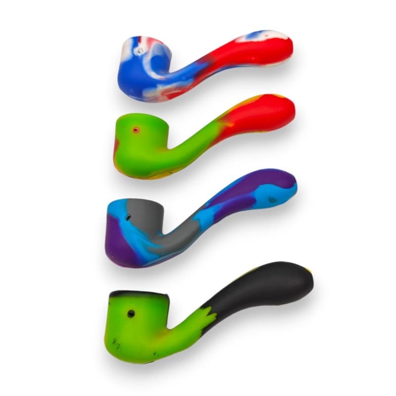 SHP21- 4" Silicone Sherlock Handpipe (Pack of 5)